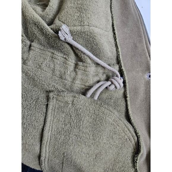 Avec Les Filles Oversized Shirt Jacket Womens Size Small Shacket Army Green - Picture 5 of 8